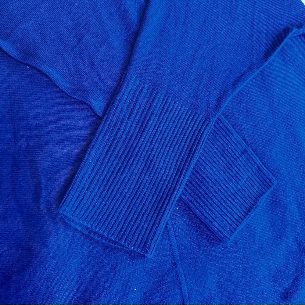 NWT Birch NY Royal Blue Cowl Neck Button Detail Fall Cozy Comfy Sweater sz XL - Picture 5 of 9